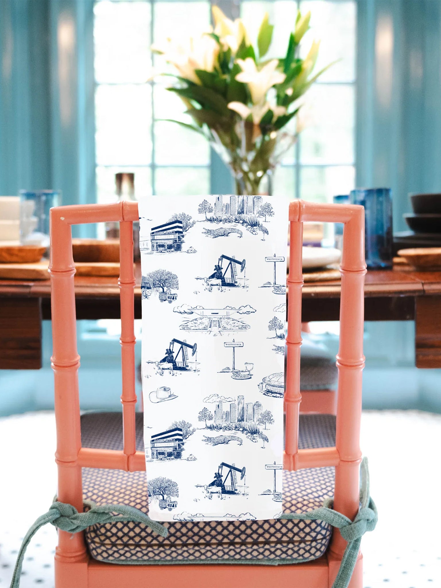 Katie Kime Houston Toile Tea Towel Set - Saint Bernard