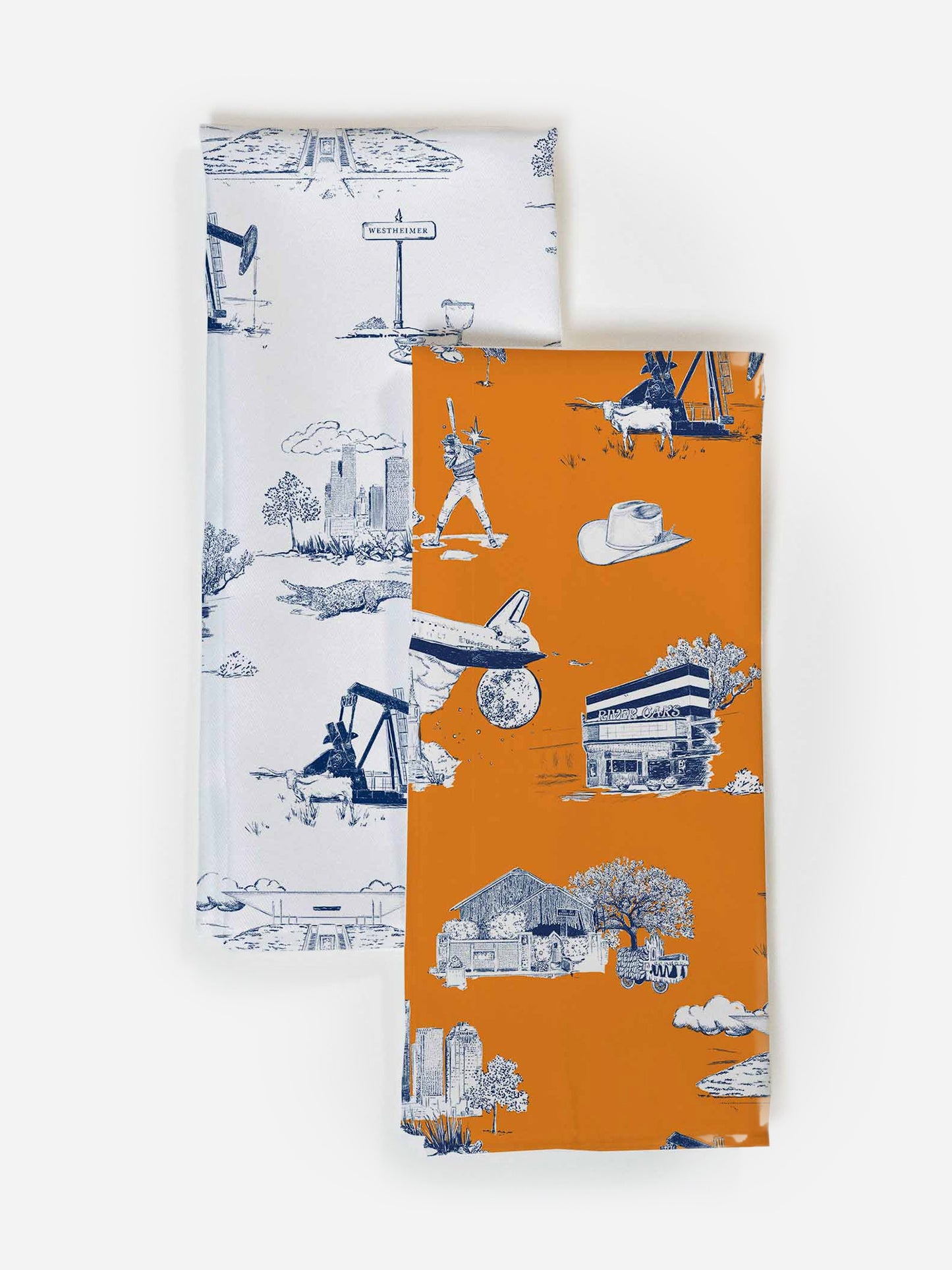 Katie Kime Houston Toile Tea Towel Set - Saint Bernard