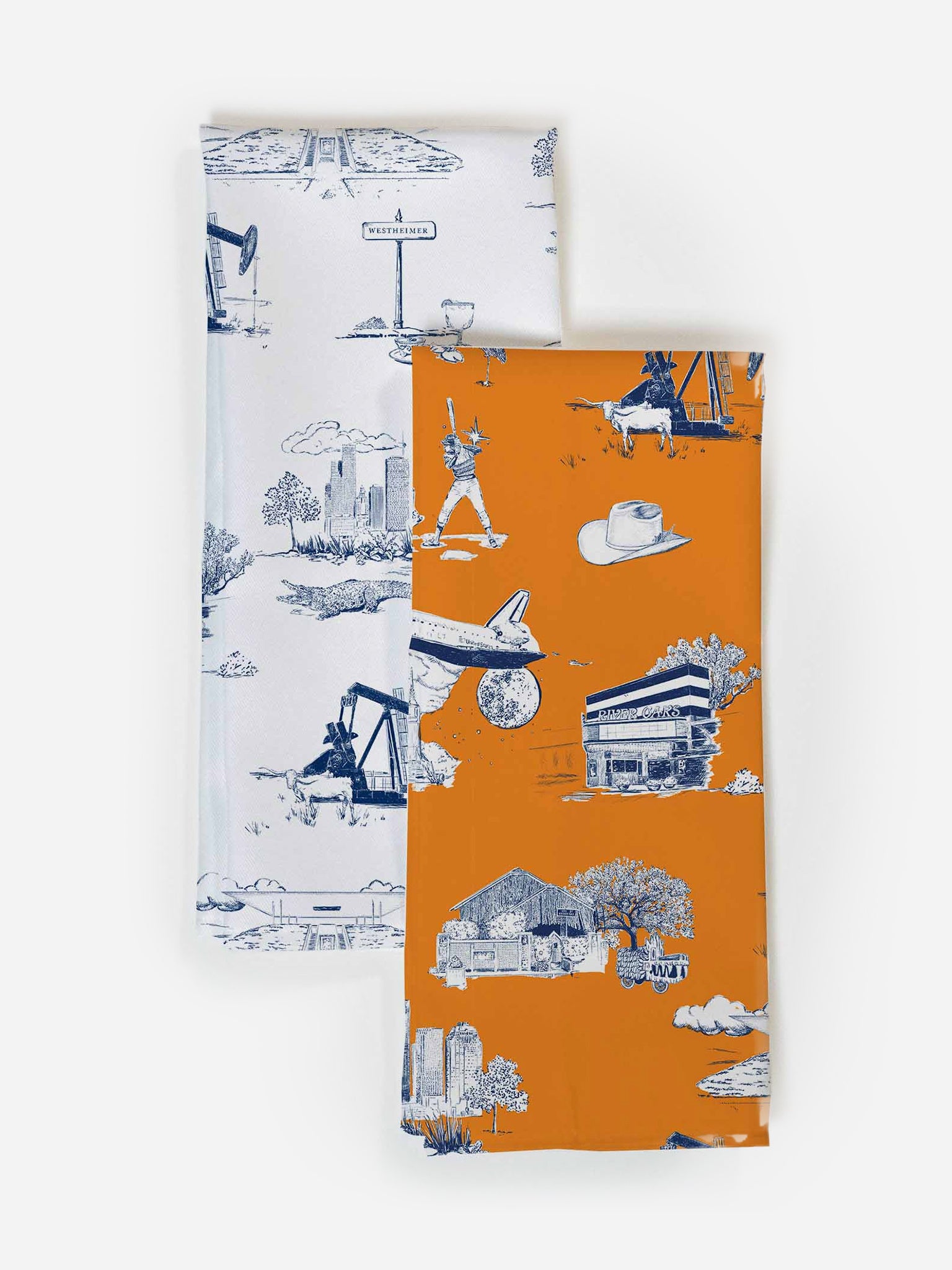 Katie Kime Houston Toile Tea Towel Set - Saint Bernard