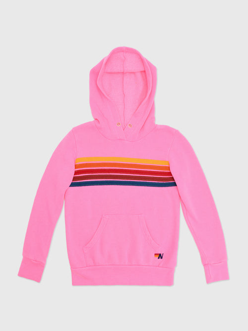 Aviator Nation Kids' 5-Stripe Pullover Hoodie - Saint Bernard