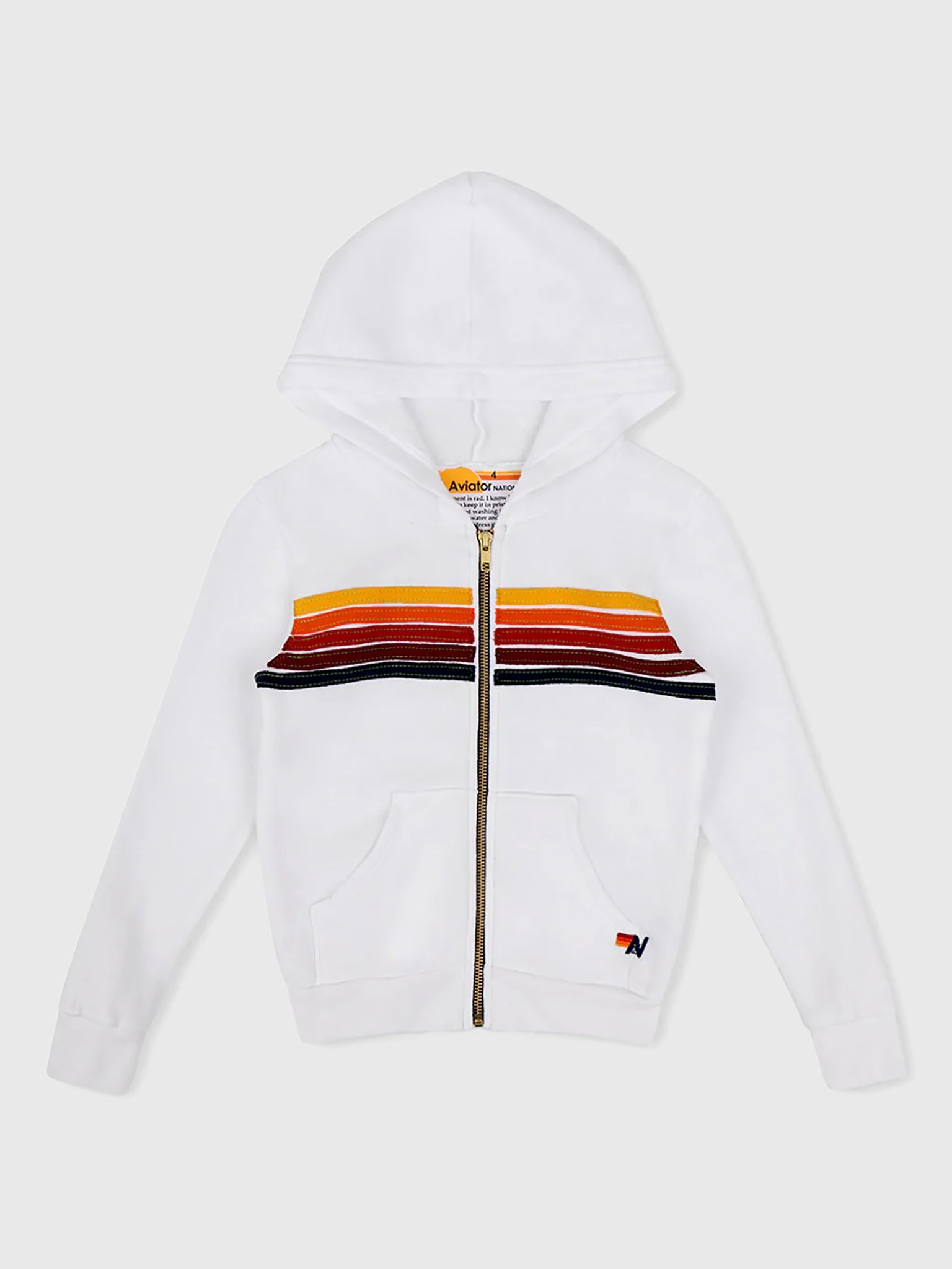 Aviator Nation Kids' 5-Stripe Zip Hoodie - Saint Bernard