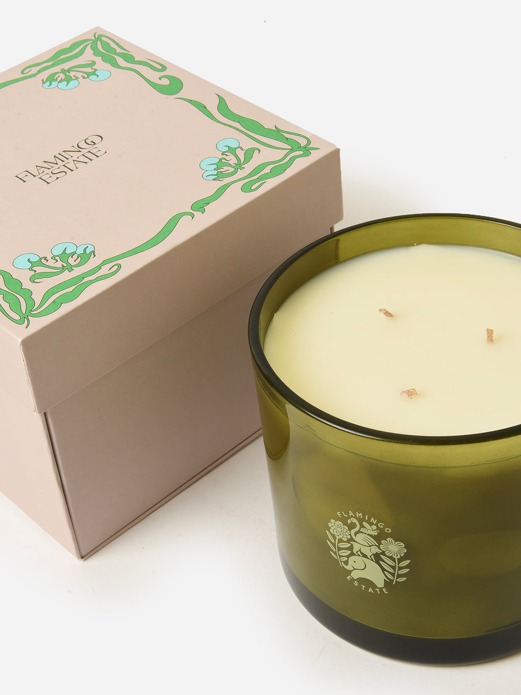 Flamingo Estate Night Blooming Jasmine + Damask Rose 26oz Candle - Saint Bernard