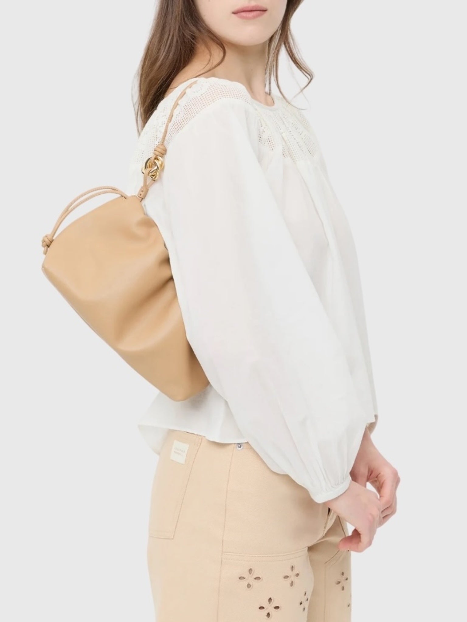 Loeffler Randall Kiri Leather Shoulder Bag - Saint Bernard