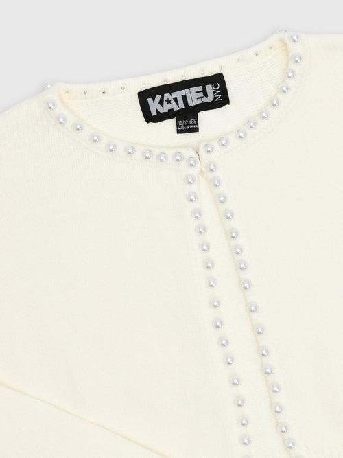 Katie J NYC Tween Girls' Kitty Sweater - Saint Bernard