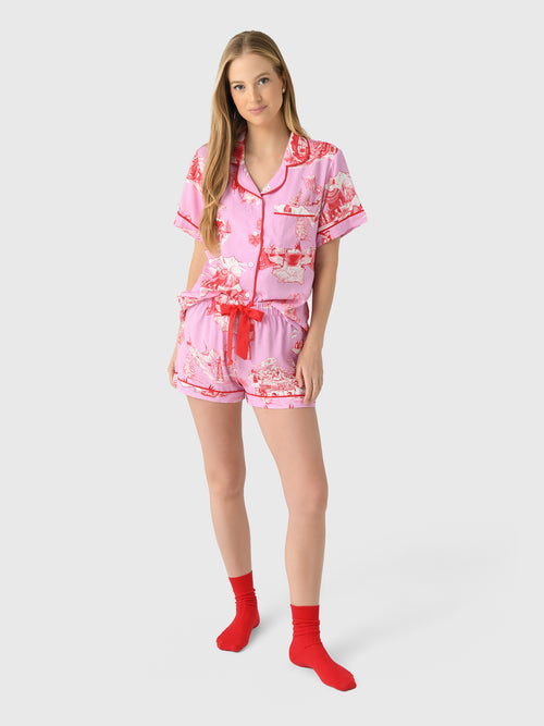 Katie Kime Women's Aprés Ski Toile Pajama Set