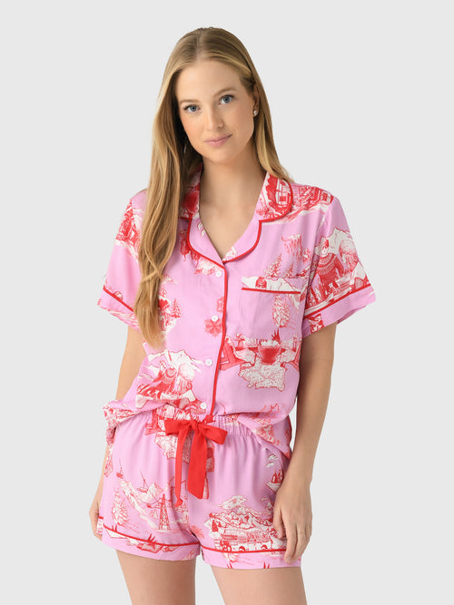 Katie Kime Women's Aprés Ski Toile Pajama Set