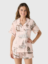 Katie Kime Women's Texas Toile Pajama Set - Saint Bernard