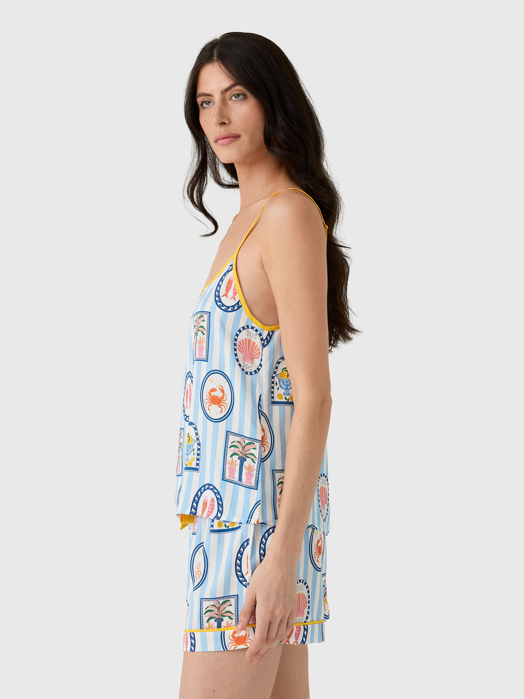 Katie Kime Women's Cape Cod Cami Pajama Set - Saint Bernard