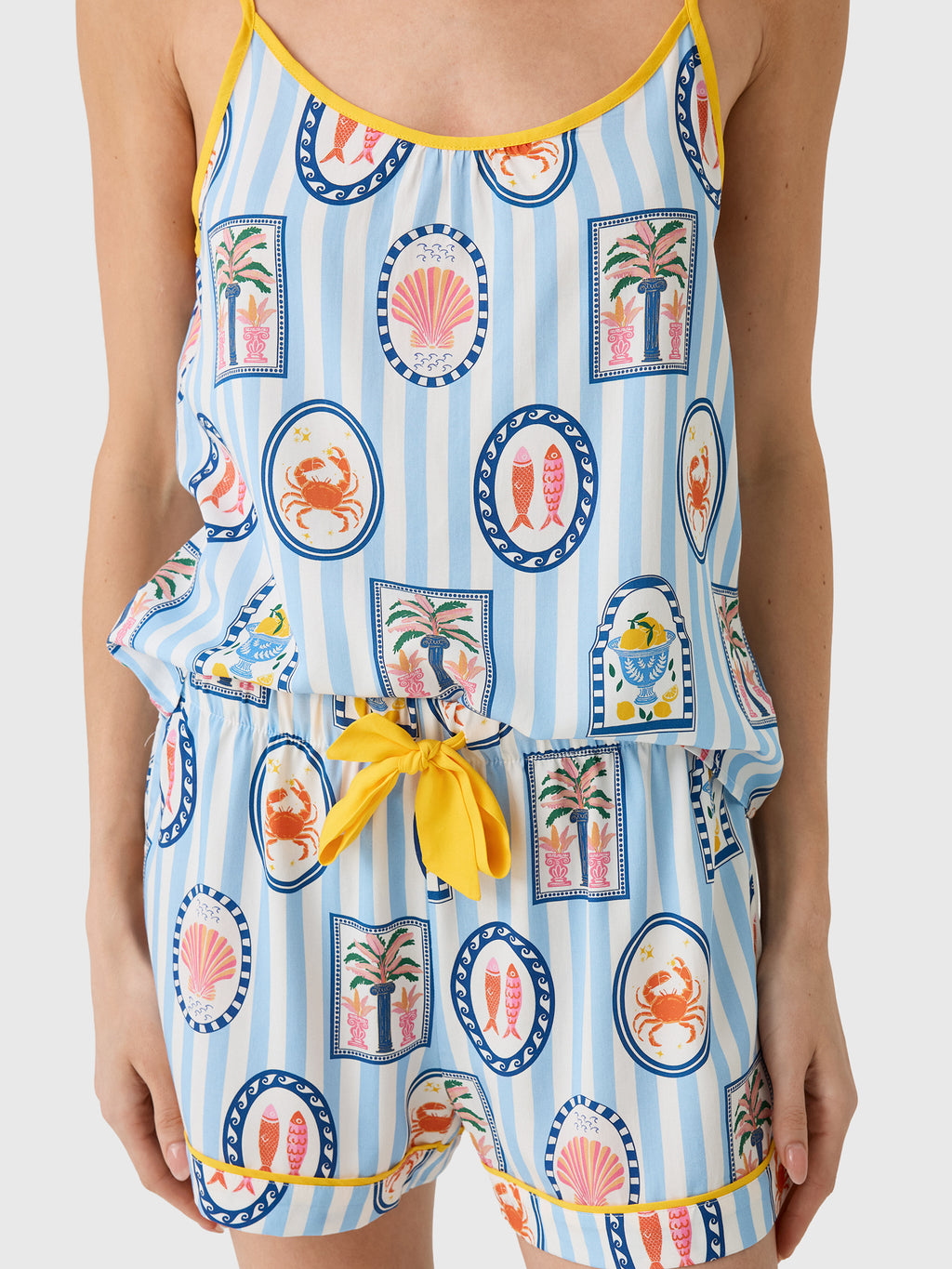 Katie Kime Women's Cape Cod Cami Pajama Set - Saint Bernard