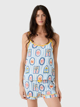 Katie Kime Women's Cape Cod Cami Pajama Set - Saint Bernard