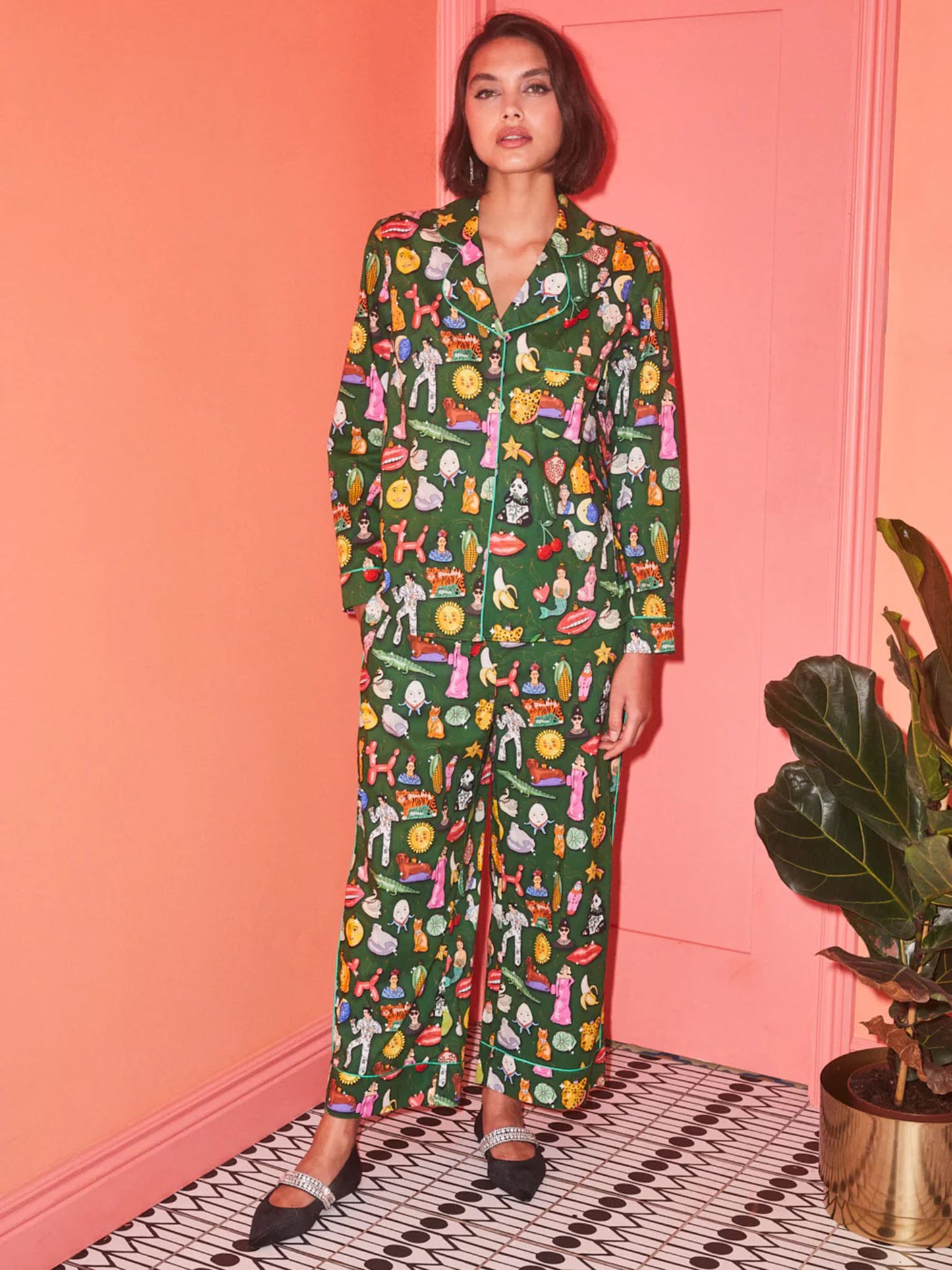 Karen Mabon Women's Christmas Baubles Pajama Set