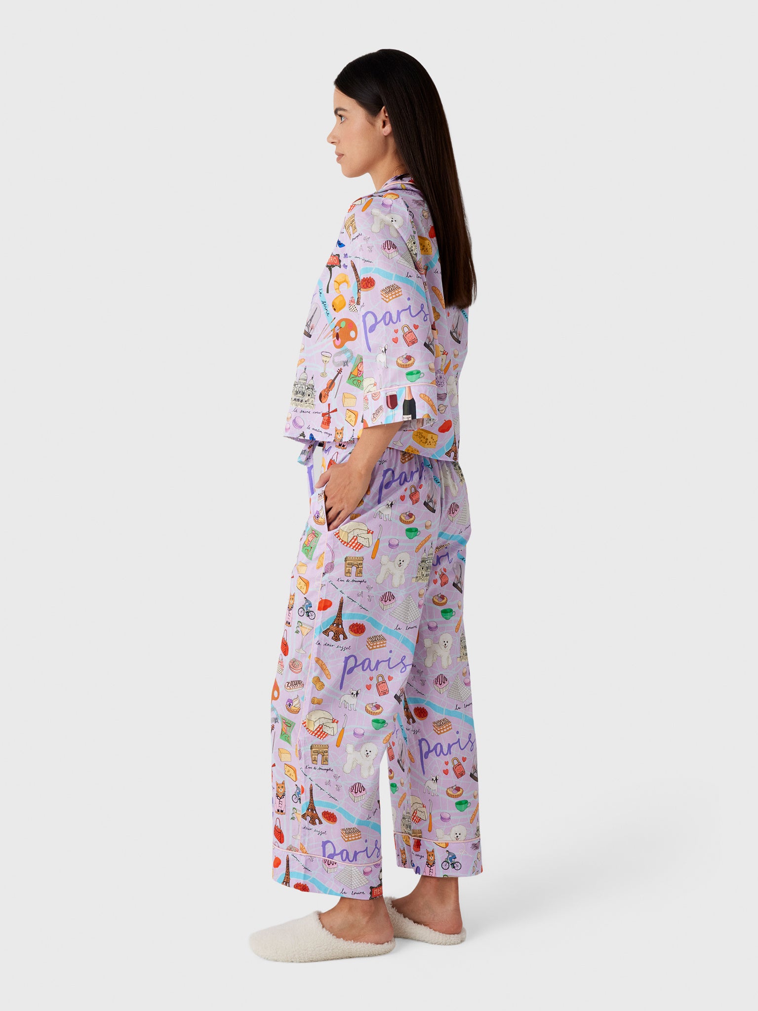 Karen Mabon Women's City Of Love Pajama Set - Saint Bernard