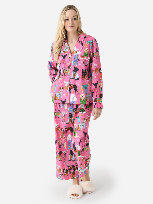 Karen Mabon Women's Christmas Sweater Dogs Pajama Set