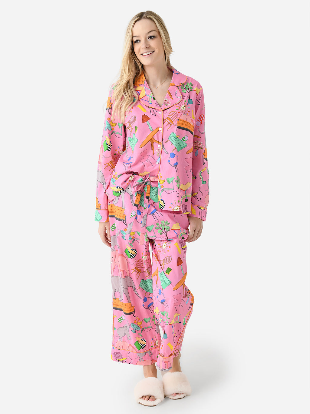Karen Mabon Women's Elephant In The Room Pajama Set - Saint Bernard