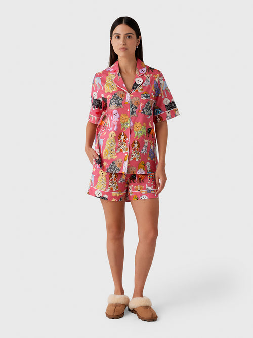 Karen Mabon Women's Fashion Dogs Shorts Pajama Set