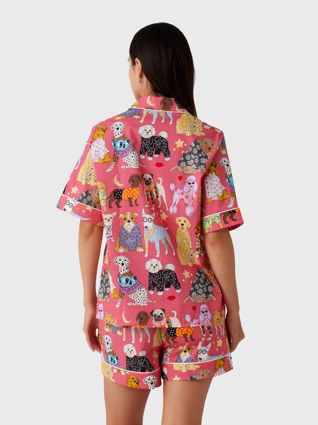 Karen Mabon Women's Fashion Dogs Shorts Pajama Set - Saint Bernard