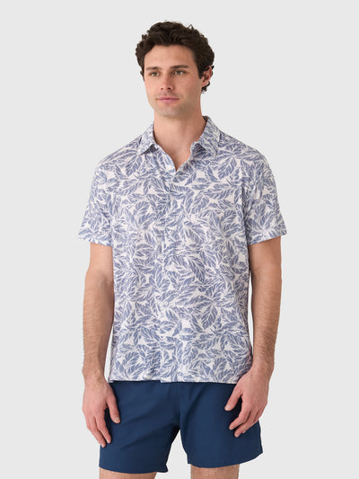 Michaels Swimwear Men's Leaves Button-Down Shirt - Saint Bernard