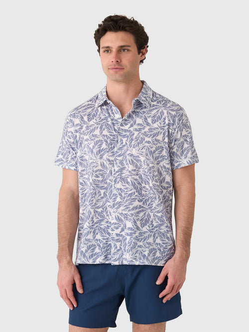 Michaels Swimwear Men's Leaves Button-Down Shirt