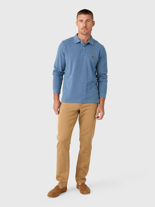 Rodd And Gunn Men's Long Sleeve Sports Fit Gunn Polo - Saint Bernard