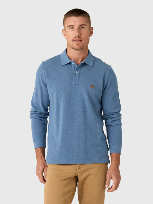 Rodd And Gunn Men's Long Sleeve Sports Fit Gunn Polo - Saint Bernard