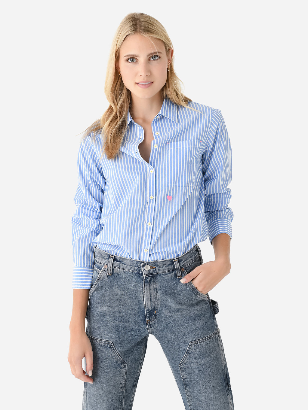 Kerri Rosenthal Women's Mia Stripe Shirt - Saint Bernard
