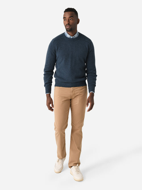 Sease Men's Round Neck Coarsehair Sweater