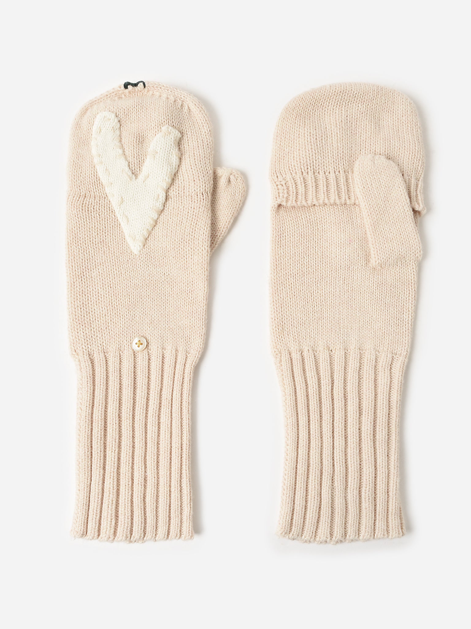 Kerri Rosenthal Women's Patchwork Heart Cashmittens - Saint Bernard