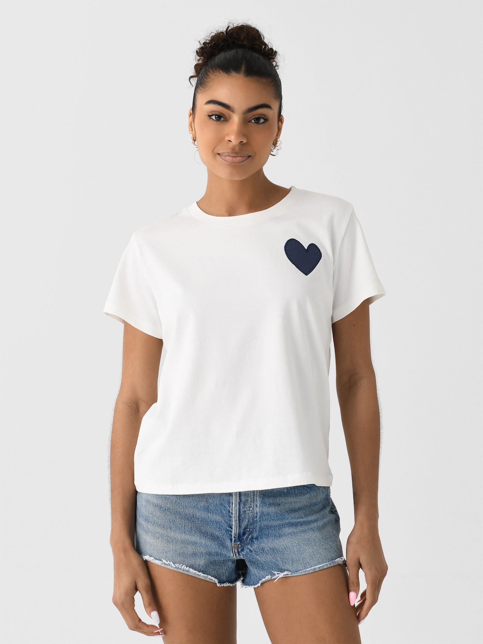 Kerri Rosenthal Women's The Suke Contrast Imperfect Heart Tee - Saint Bernard