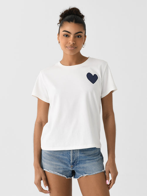 Kerri Rosenthal Women's The Suke Contrast Imperfect Heart Tee