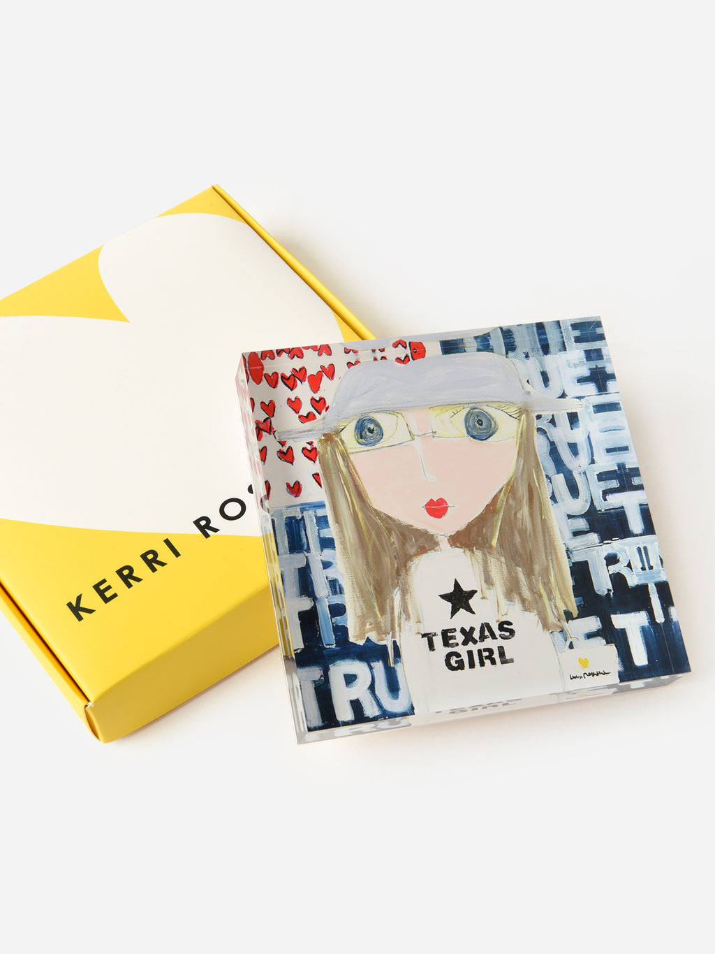 Kerri Rosenthal Texas Girl Block of Love - Saint Bernard