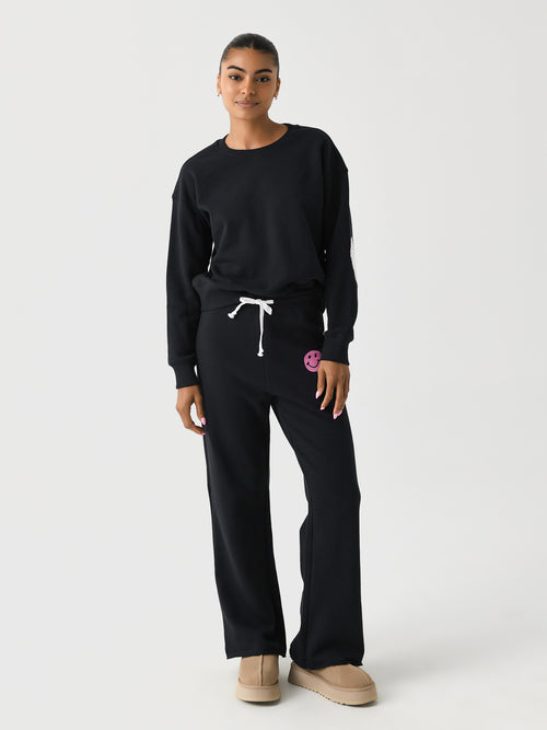 Kerri Rosenthal Women's Heart Patchwork Boyfriend Sweatshirt