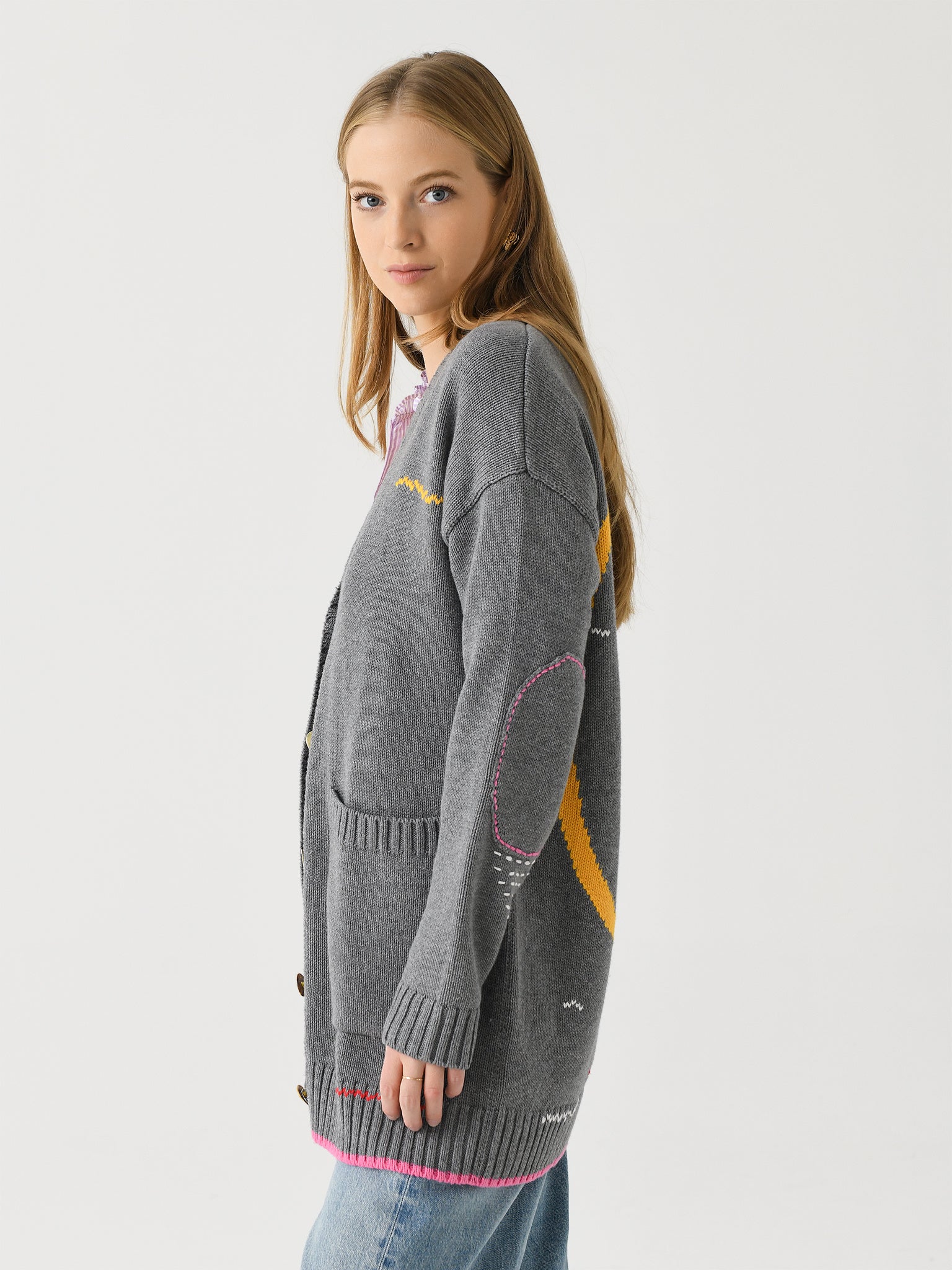 Kerri Rosenthal Women's Poppy Smiley Cardigan | $328.00 | Saint