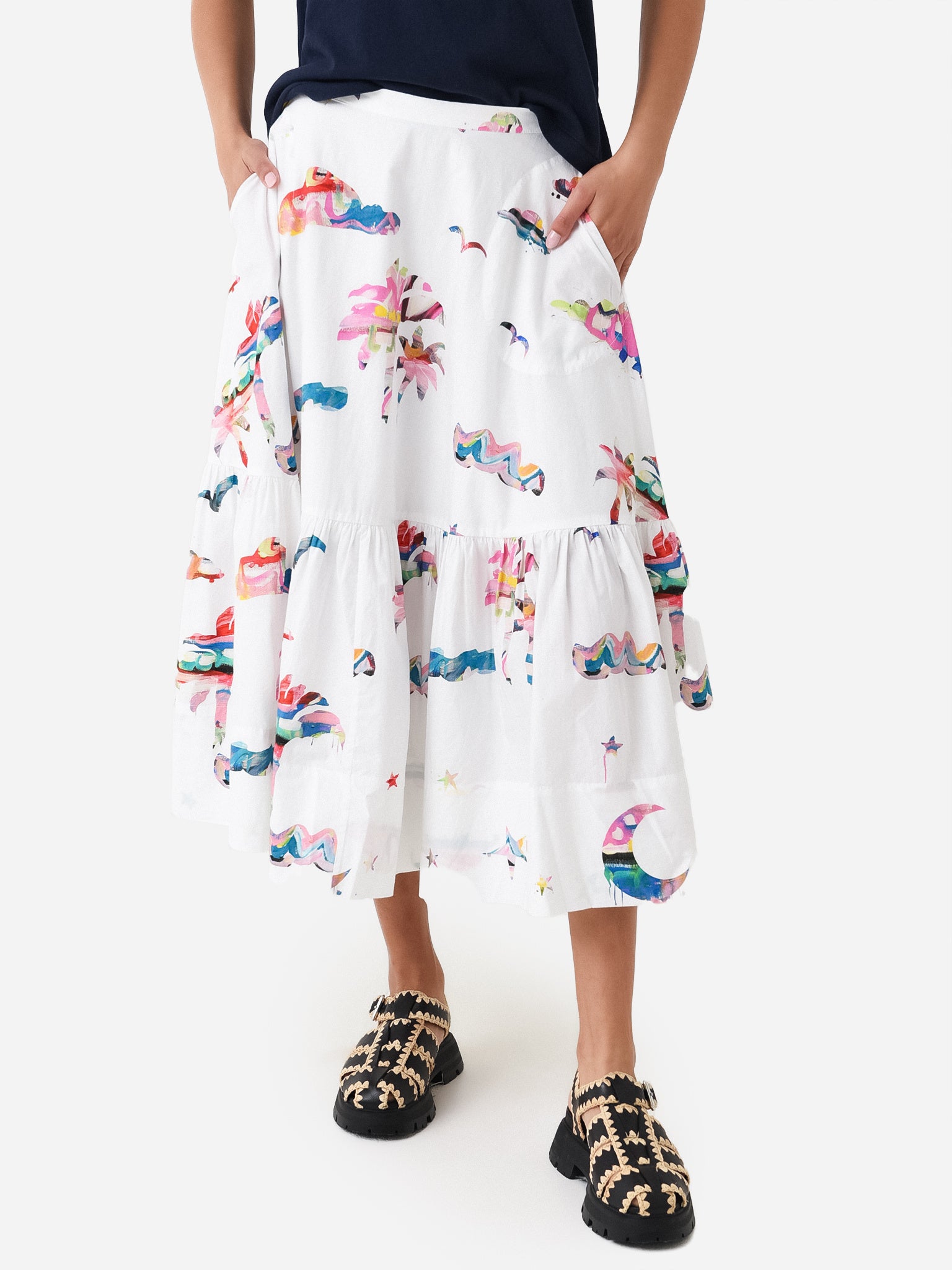 Kerri Rosenthal Women's Lennon Printed Skirt - Saint Bernard