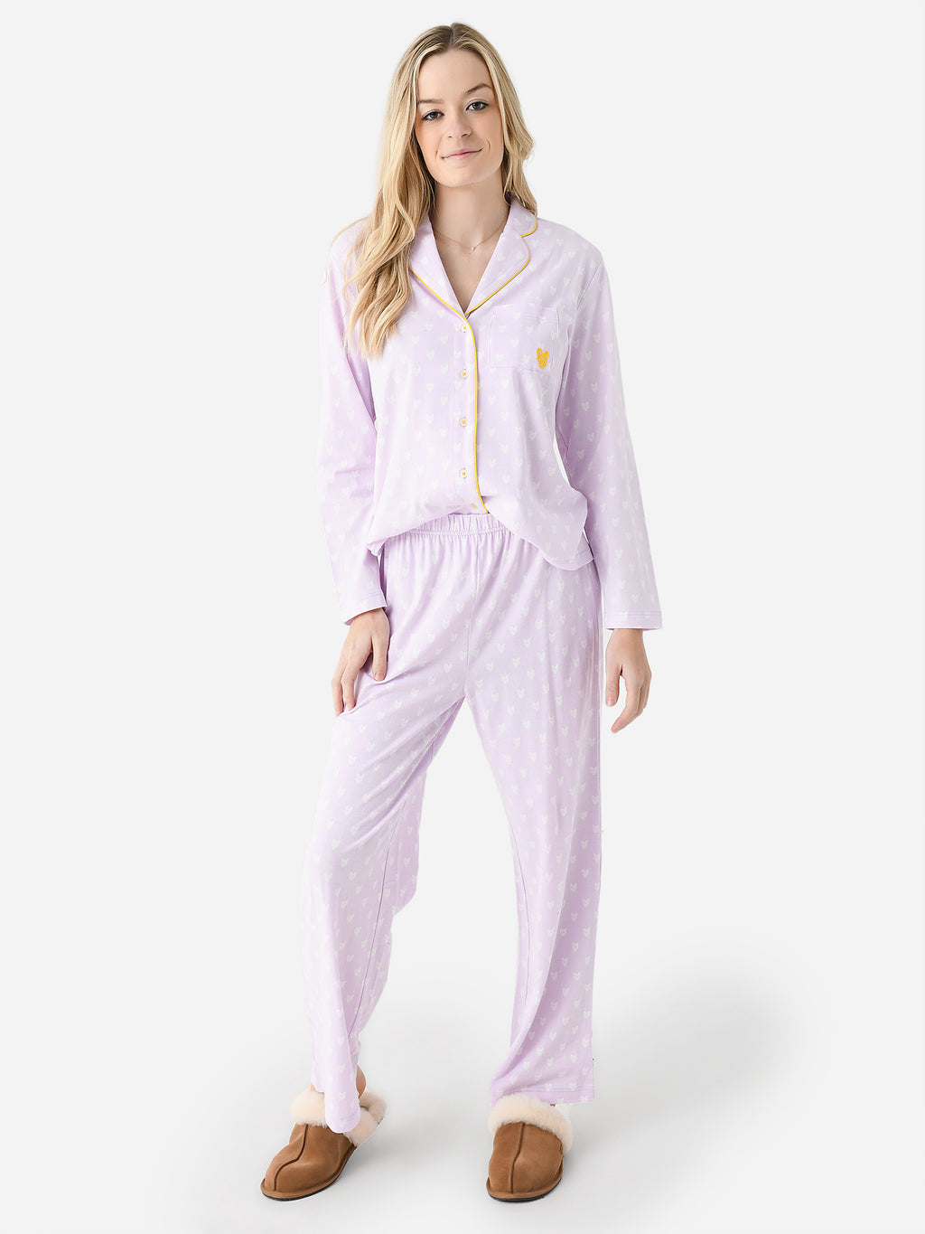 Kerri Rosenthal Women's Pop Heart Reverse Betty Pajama Set - Saint Bernard