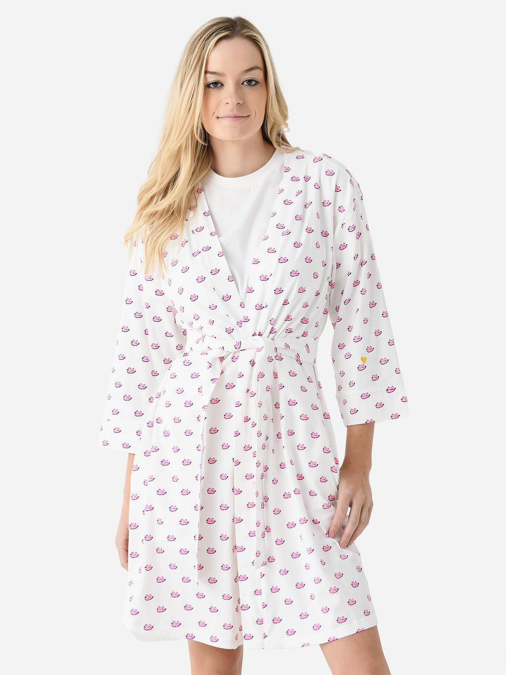 Kerri Rosenthal Women's Le Kiss Jersey Robe - Saint Bernard
