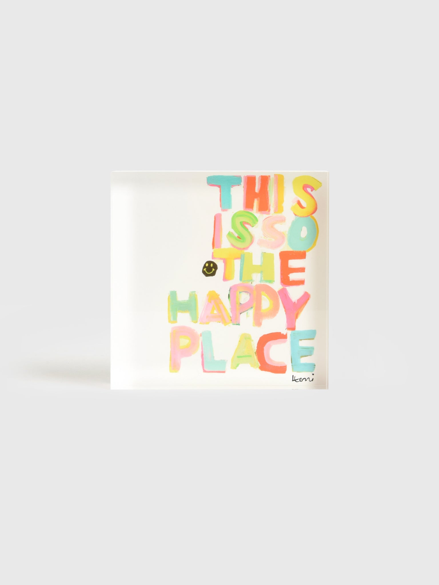 Kerri Rosenthal This Is So The Happy Place Block of Love - Saint Bernard