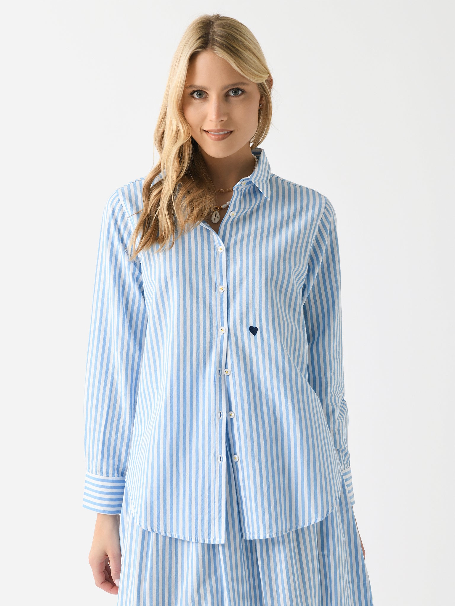 Kerri Rosenthal Women's Mia Cabana Stripe Shirt - Saint Bernard