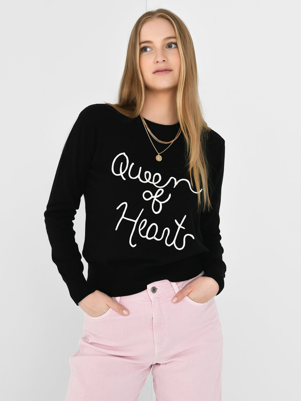 Kerri Rosenthal Women's Charli Queen of Hearts Sweater - Saint Bernard
