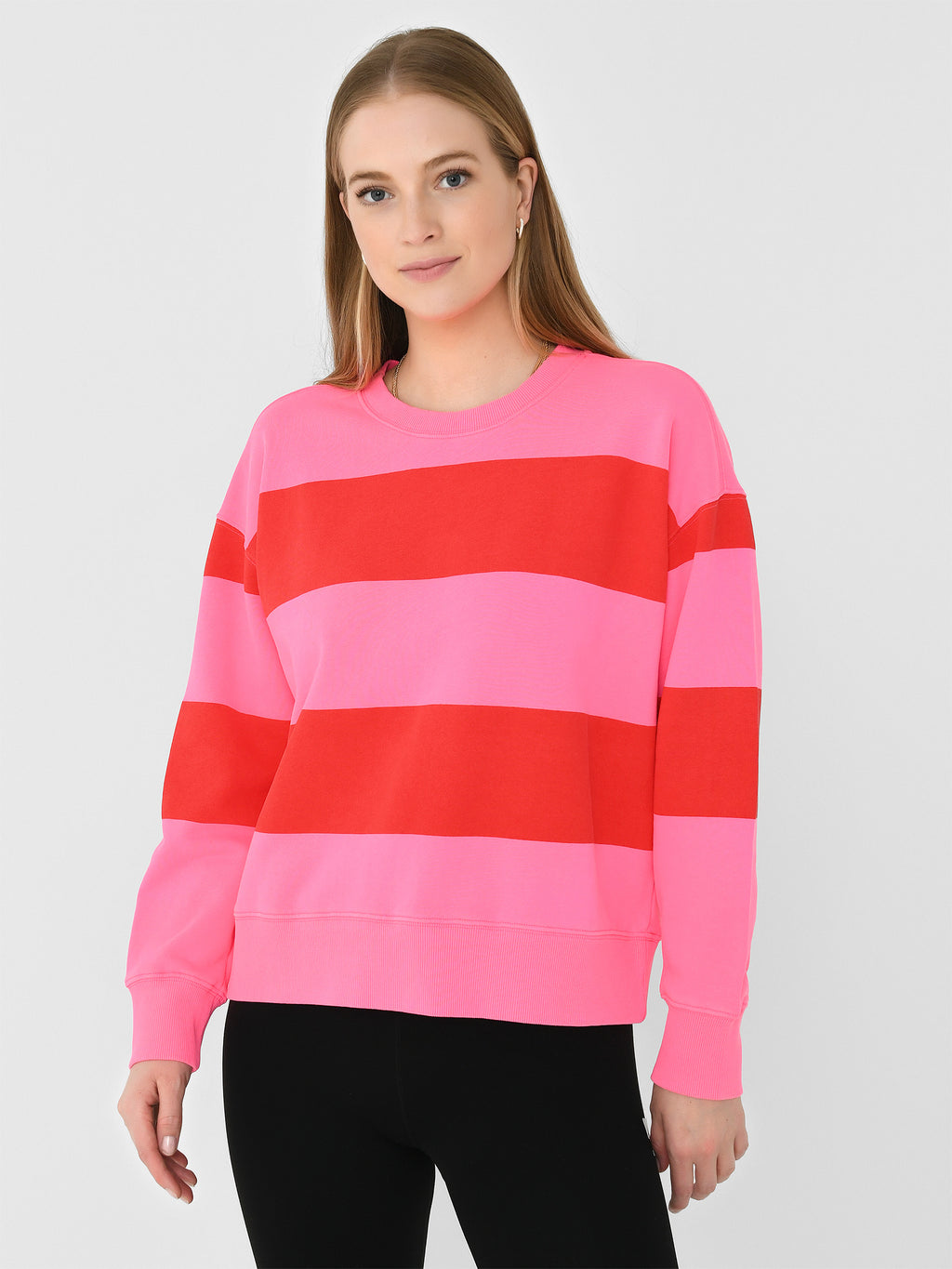 Kerri Rosenthal Women's Boyfriend Stripes Sweatshirt - Saint Bernard