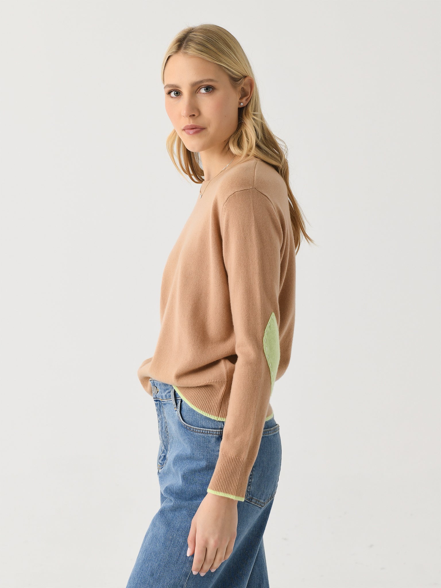 Kerri Rosenthal Women's Patchwork Cashmere Sweater - Saint Bernard