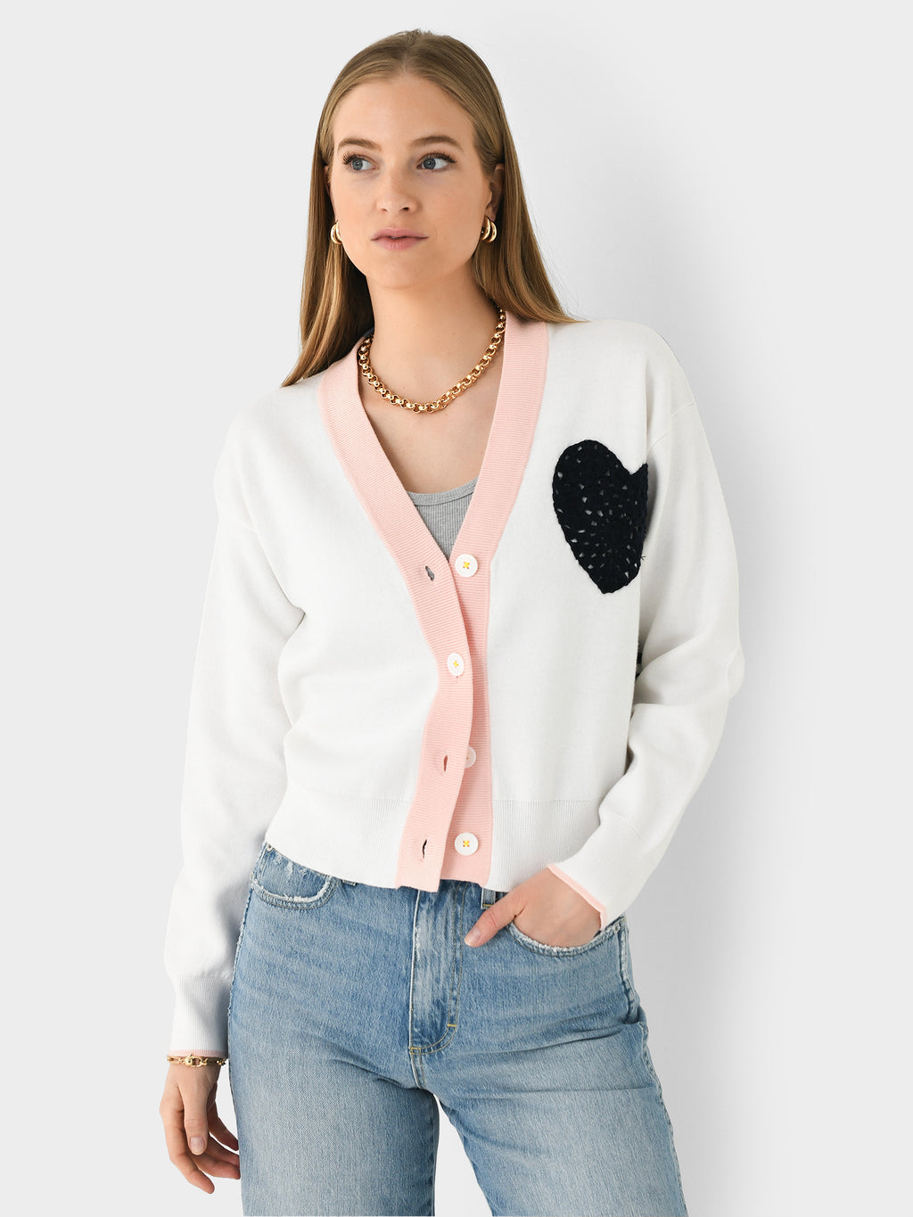 Kerri Rosenthal Women's Liv Crochet Cardigan - Saint Bernard