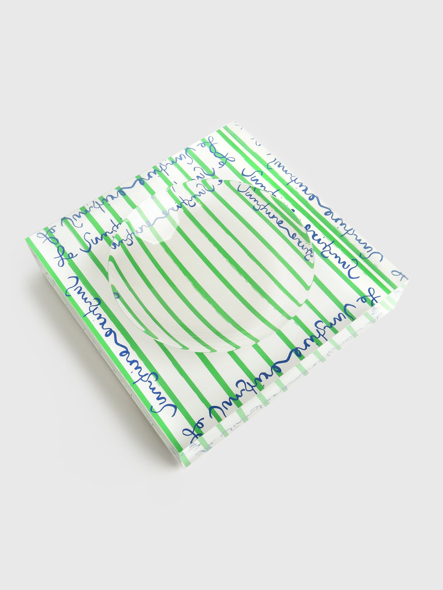 Kerri Rosenthal Le Sunshine Stripe Decorative Bowl - Saint Bernard