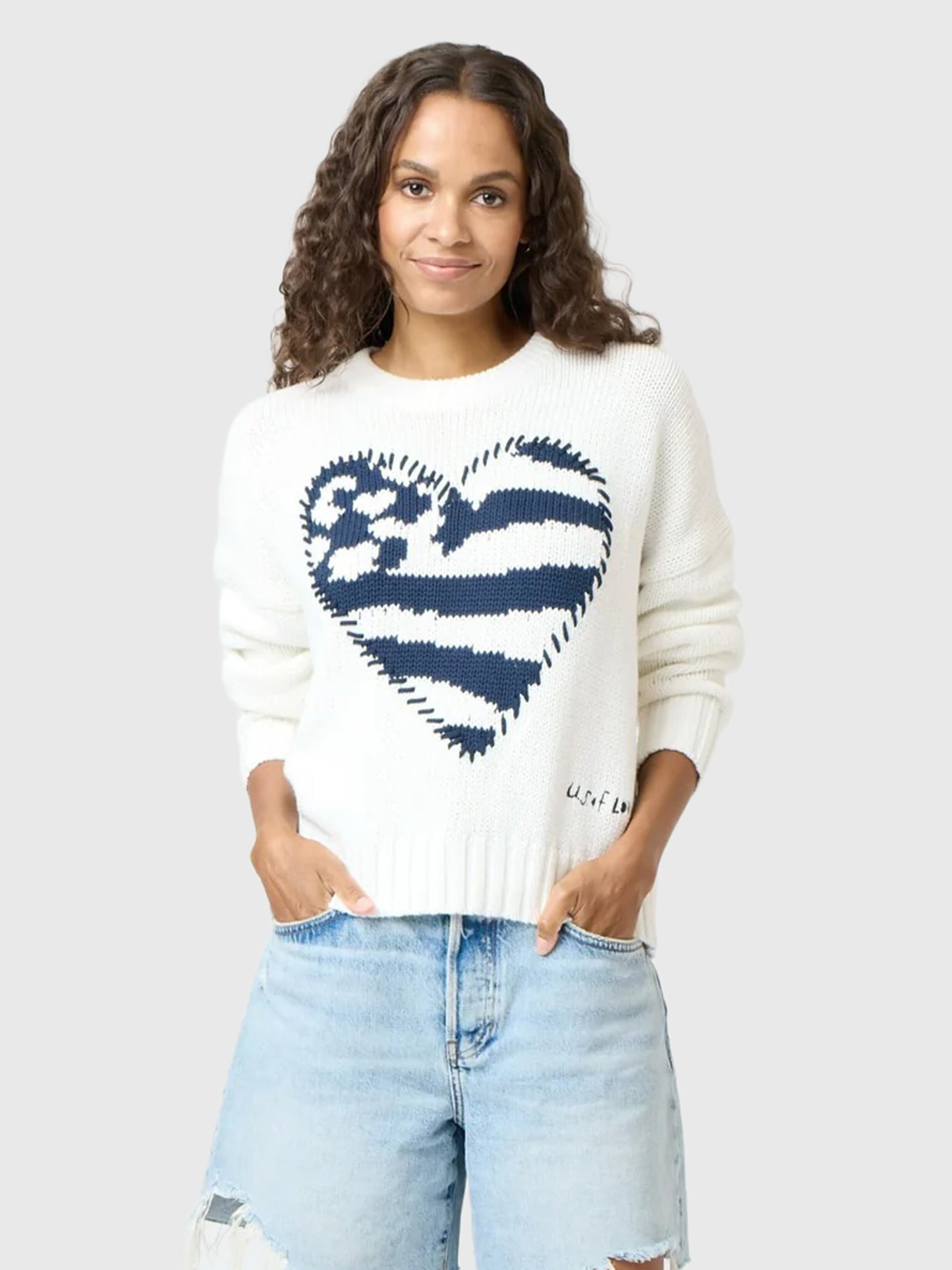 Kerri Rosenthal Women's Boyfriend U.S. of Love Sweater - Saint Bernard