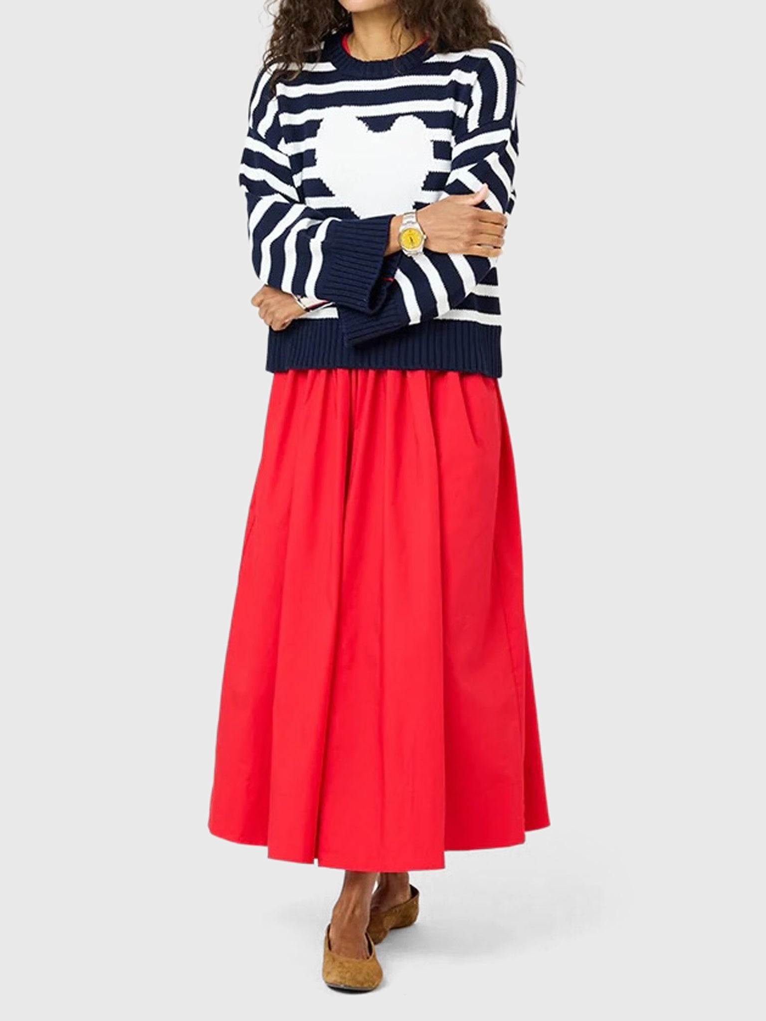 Kerri Rosenthal Women's Summer Imperfect Heart Sweater - Saint Bernard