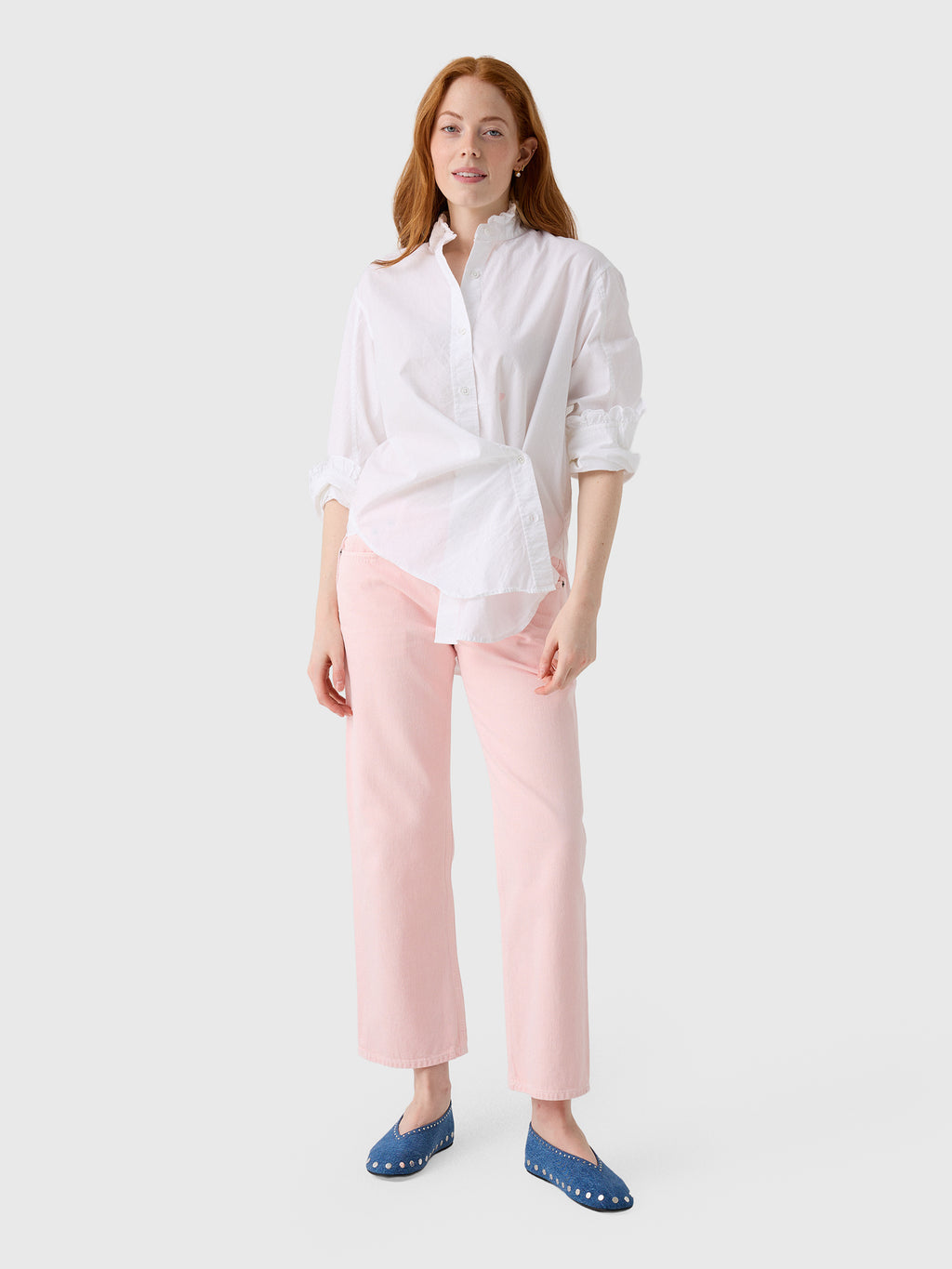 Kerri Rosenthal Women's Mia Ruffle Shirt - Saint Bernard