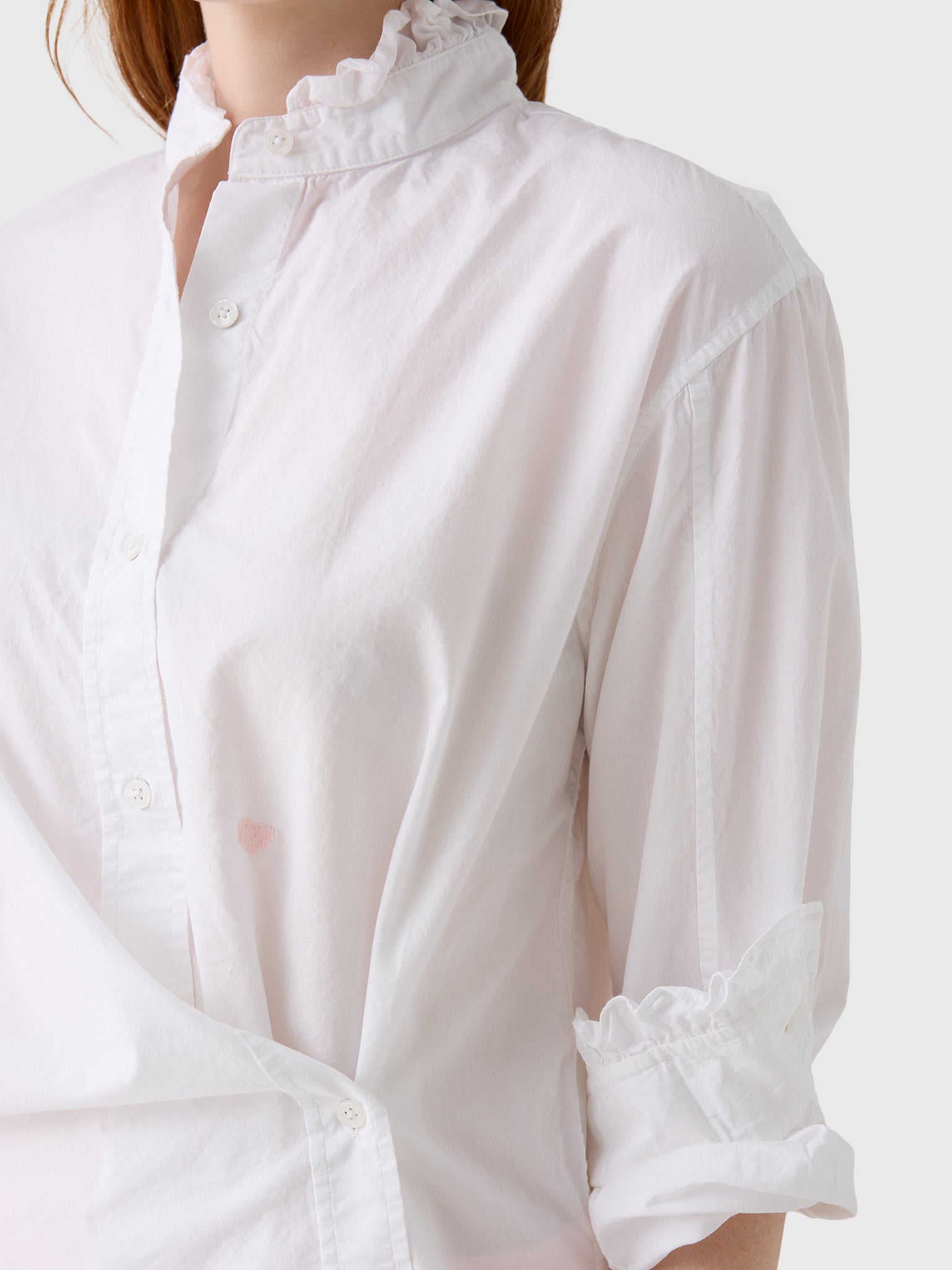 Kerri Rosenthal Women's Mia Ruffle Shirt - Saint Bernard