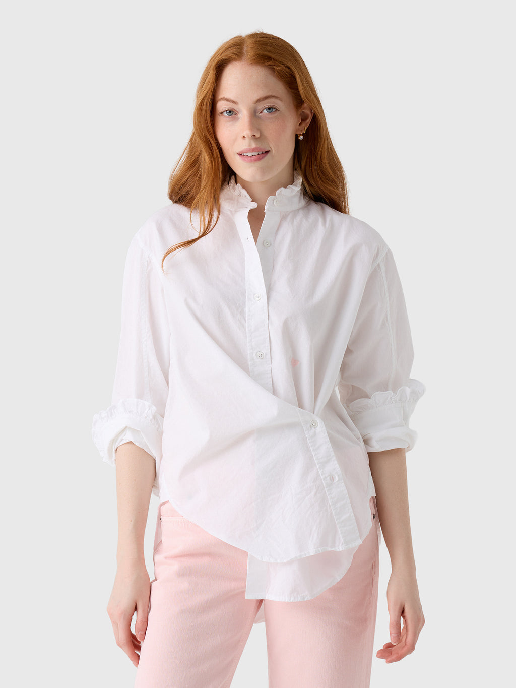 Kerri Rosenthal Women's Mia Ruffle Shirt - Saint Bernard