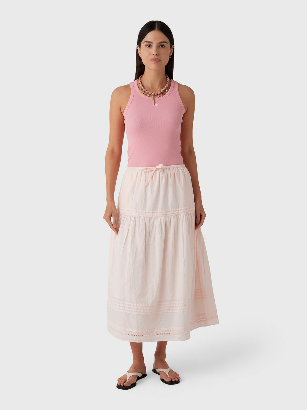 Kerri Rosenthal Women's Vacance Pintuck Skirt - Saint Bernard