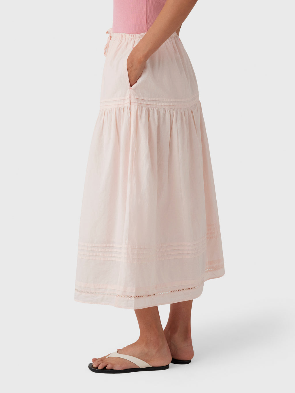 Kerri Rosenthal Women's Vacance Pintuck Skirt - Saint Bernard