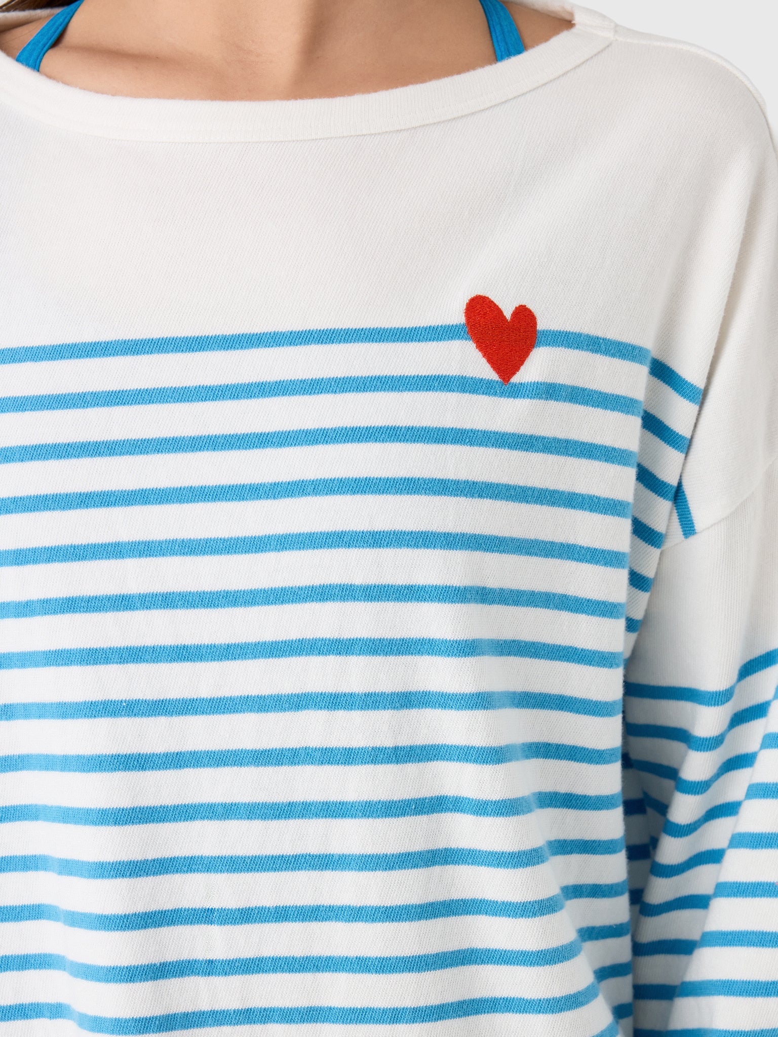 Kerri Rosenthal Women's Artist Long Sleeve Stripe Tee - Saint Bernard